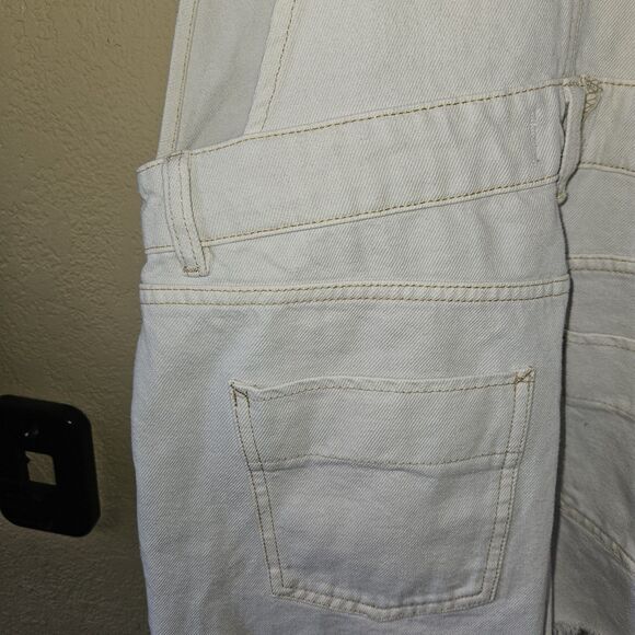 Free People Sunkissed Denim Short Overalls Size 6 Womens Jean Overall Zip Up S - Picture 9 of 9